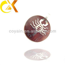 china alibaba Stainless Steel Jewelry men's pendant, custom scorpion circle pendant